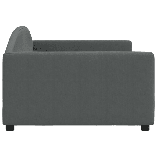 Sofá-cama, Sofá conversível 100x200 cm tecido cinzento-escuro