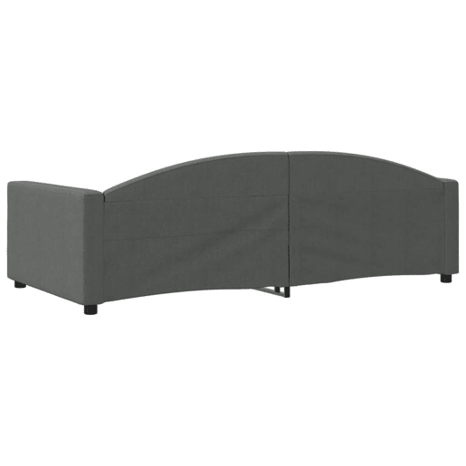 Sofá-cama, Sofá conversível 100x200 cm tecido cinzento-escuro