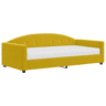 Sofá-cama, Sofá conversível com colchão 100x200 cm veludo amarelo