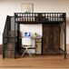 Cama alta para niños 255x95 Cama alta para niños 255x95 Negro