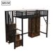 Cama alta para niños 255x95 Cama alta para niños 255x95 Negro