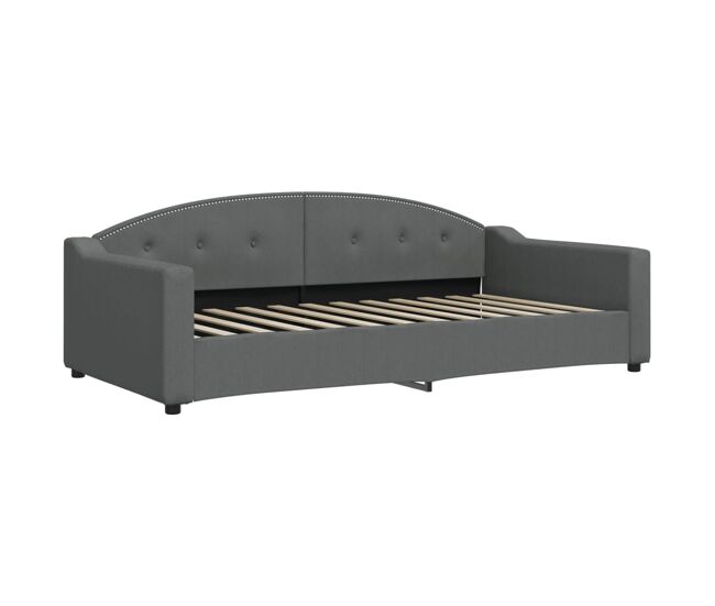 Sofá cama - sofá convertible sin colchón tela gris oscuro 100x200 cm