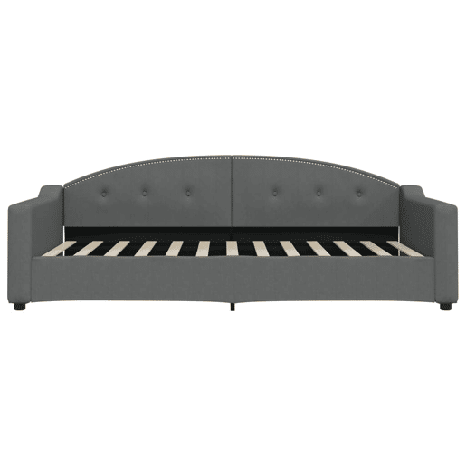 Sofá-cama, Sofá conversível 100x200 cm tecido cinzento-escuro