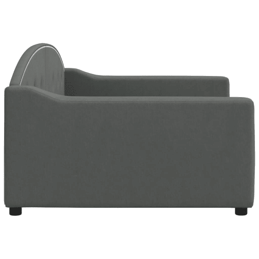 Sofá-cama, Sofá conversível 100x200 cm tecido cinzento-escuro