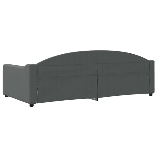Sofá-cama, Sofá conversível 100x200 cm tecido cinzento-escuro