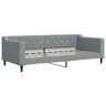 Sofá-cama, Sofá conversível 90x200 cm tecido cinzento-claro