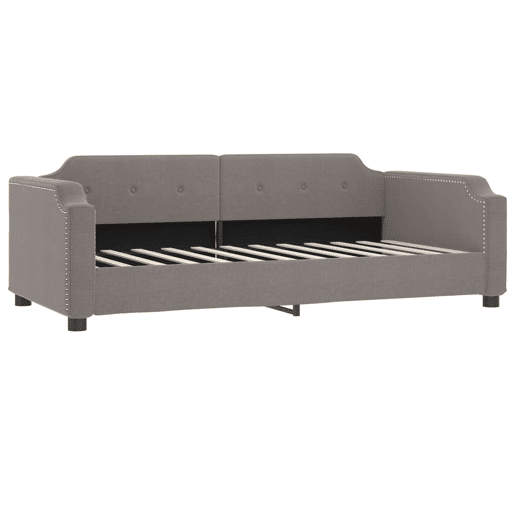 Sofá-cama, Sofá conversível 90x200 cm tecido cinzento-acastanhado Sofá-cama, Sofá conversível 90x200 cm tecido cinzento-acastanhado