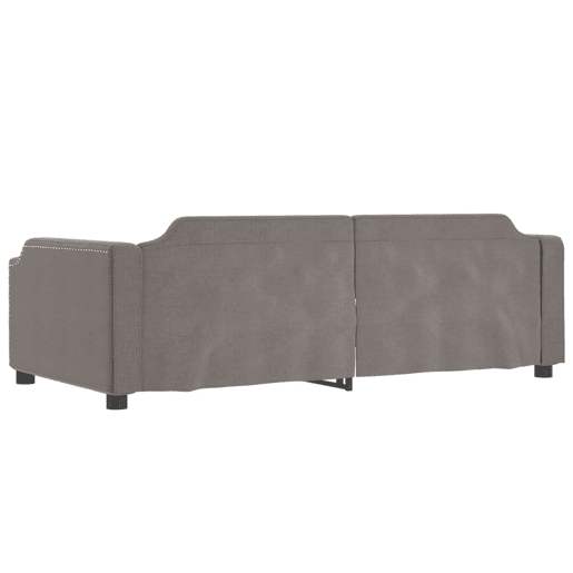 Sofá-cama, Sofá conversível 90x200 cm tecido cinzento-acastanhado Sofá-cama, Sofá conversível 90x200 cm tecido cinzento-acastanhado