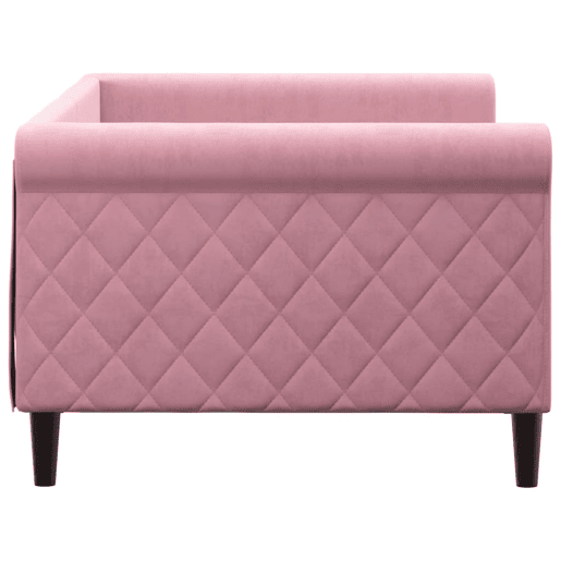 Sofá-cama, Sofá conversível 90x200 cm veludo rosa Sofá-cama, Sofá conversível 90x200 cm veludo rosa