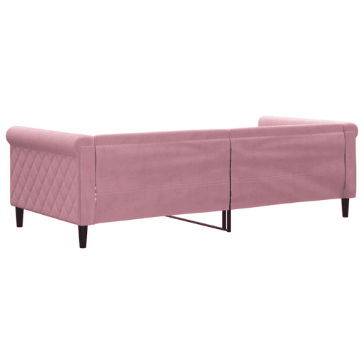 Sofá-cama, Sofá conversível 90x200 cm veludo rosa Sofá-cama, Sofá conversível 90x200 cm veludo rosa