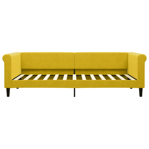 Sofá-cama, Sofá conversível 90x200 cm veludo amarelo Sofá-cama, Sofá conversível 90x200 cm veludo amarelo