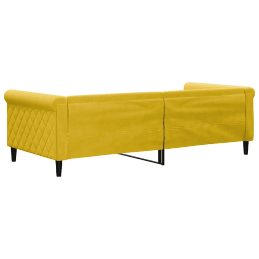 Sofá-cama, Sofá conversível 90x200 cm veludo amarelo Sofá-cama, Sofá conversível 90x200 cm veludo amarelo
