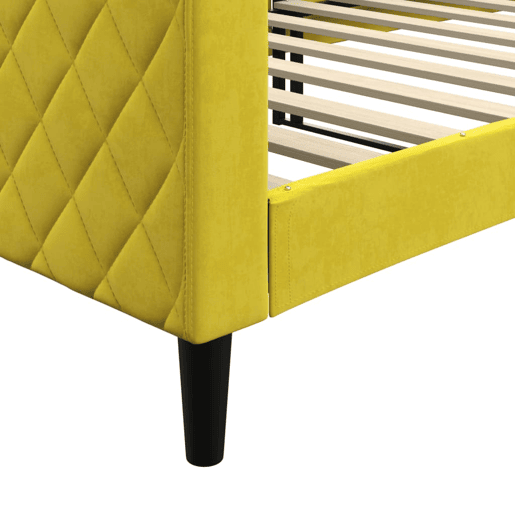 Sofá-cama, Sofá conversível 90x200 cm veludo amarelo Sofá-cama, Sofá conversível 90x200 cm veludo amarelo