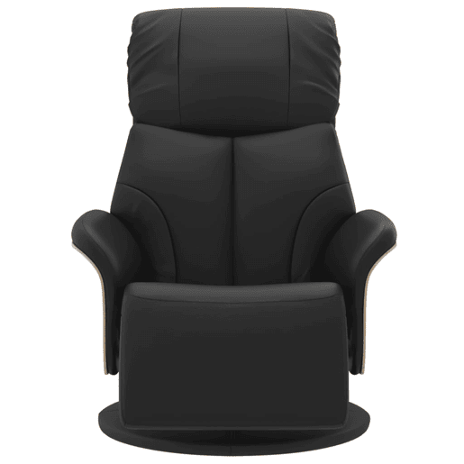 Cadeira reclinável - Poltrona relax com apoio de pés couro artificial preto Cadeira reclinável - Poltrona relax com apoio de pés couro artificial preto