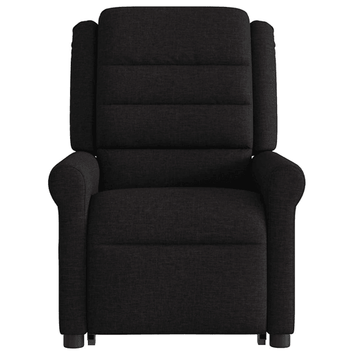 Poltrona elétrica elevatória massagens - Poltrona relax tecido preto Poltrona elétrica elevatória massagens - Poltrona relax tecido preto
