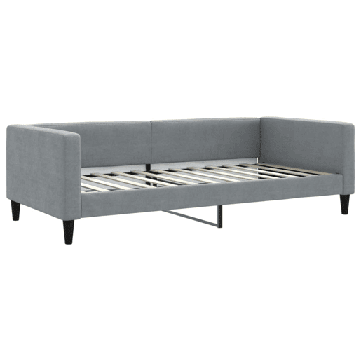 Sofá-cama, Sofá conversível 100x200 cm tecido cinzento-claro Sofá-cama, Sofá conversível 100x200 cm tecido cinzento-claro