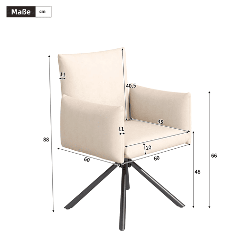 Conjunto de sala de jantar para 6 pessoas 120160x80 cm - Mesa extensível com pernas em V, cadeiras de veludo - Branco