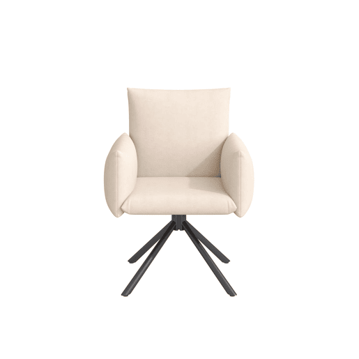 Conjunto de sala de jantar para 6 pessoas 120160x80 cm - Mesa extensível com pernas em V, cadeiras de veludo - Branco