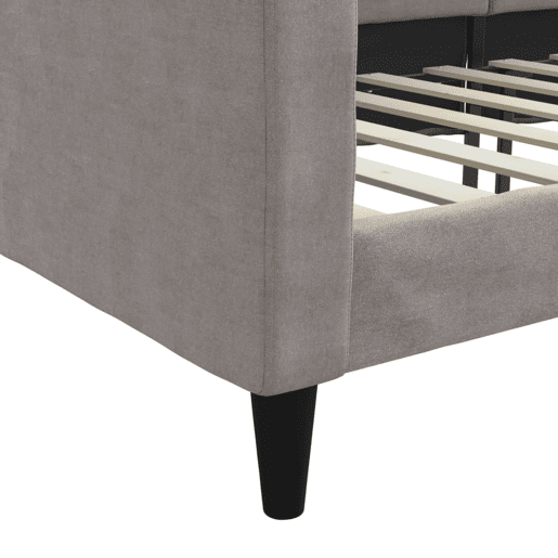 Sofá-cama, Sofá conversível 100x200 cm tecido cinzento-acastanhado Sofá-cama, Sofá conversível 100x200 cm tecido cinzento-acastanhado