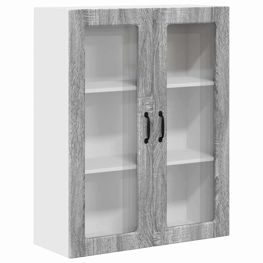 Armario de cocina de pared - Mueble cocina 80 Roble/ Gris