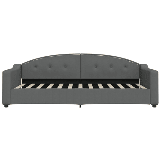 Sofá-cama, Sofá conversível com colchão 90x200 cm tecido cinzento-escuro