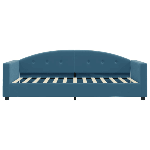 Sofá-cama, Sofá conversível com colchão 90x200 cm veludo azul