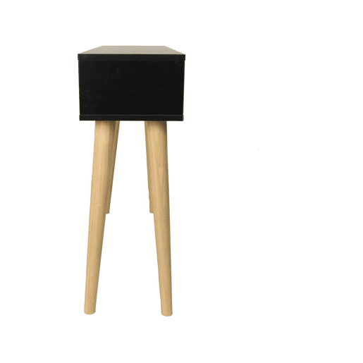Consola de cana Marine - 100 x 29 x 81 cm - Preto