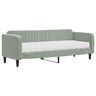 Sofá-cama, Sofá conversível com colchão 80x200 cm veludo cinzento-claro