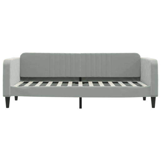 Sofá-cama, Sofá conversível com colchão 80x200 cm veludo cinzento-claro