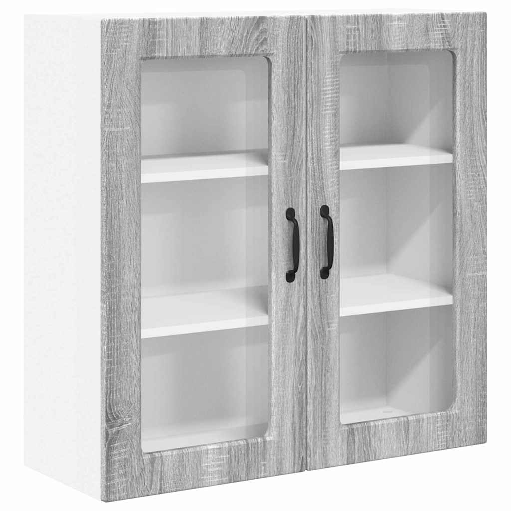 Armario de cocina de pared - Mueble cocina 80 Roble/ Gris