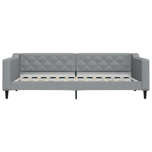Sofá-cama, Sofá conversível com colchão 90x200 cm tecido cinzento-claro