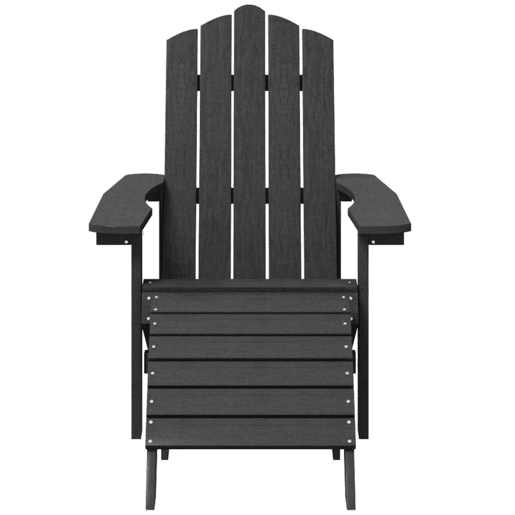 Cadeiras jardim - Cadeiras exterior Adirondack c apoio de pésmesa PEAD antracite