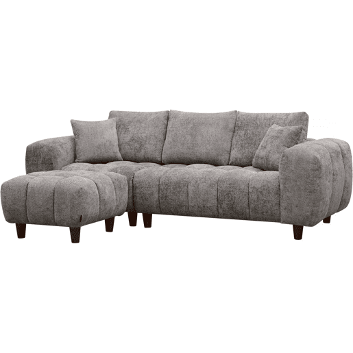 Pufe para sofá reto Matignon - 70 x 70 x 46 cm - Cinza