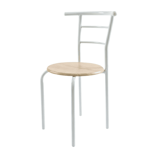 Conjunto de mesa de cozinha Butterfly com 2 cadeiras, mesa fixa, melamina branca e carvalho Sonoma