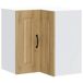 Armario de cocina de esquina de pared - Mueble cocina 57 Armario de cocina de esquina de pared - Mueble cocina 57 Blanco Brillo
