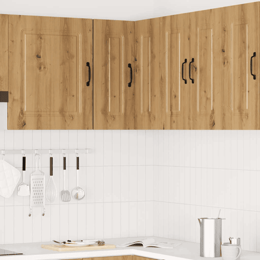 Armário suspenso de canto para cozinha - Cozinha modular derivados de madeira