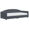 Sofá-cama, Sofá conversível com colchão 90x190 cm veludo cinzento-escuro