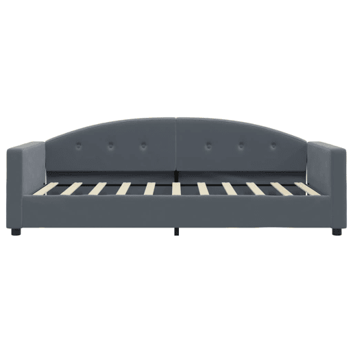Sofá-cama, Sofá conversível com colchão 90x190 cm veludo cinzento-escuro