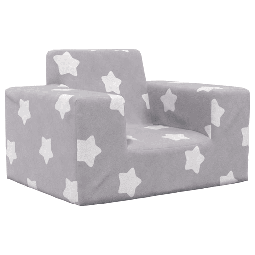Sofá infantil, Sofá para criança de c estrelas pelúcia cinzento-claro Sofá infantil, Sofá para criança de c estrelas pelúcia cinzento-claro
