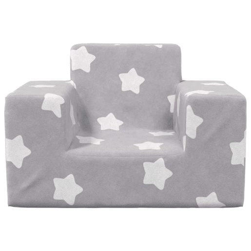 Sofá infantil, Sofá para criança de c estrelas pelúcia cinzento-claro Sofá infantil, Sofá para criança de c estrelas pelúcia cinzento-claro