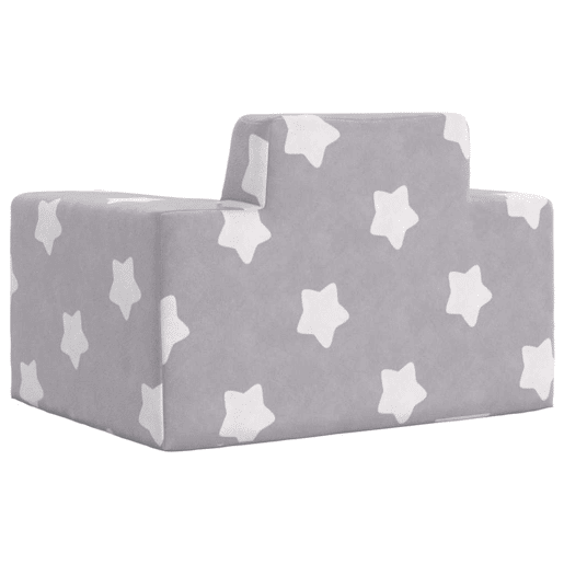 Sofá infantil, Sofá para criança de c estrelas pelúcia cinzento-claro Sofá infantil, Sofá para criança de c estrelas pelúcia cinzento-claro