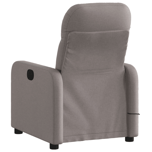 Poltrona de massagens reclinável - Poltrona relax tecido cinzento-acastanhado