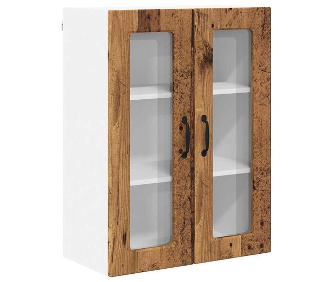 Armario de cocina de pared - mueble cocina con puerta madera vieja 60 x 31 x 80 cm