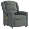 Poltrona de massagens reclinável - Poltrona relax tecido cinzento-escuro