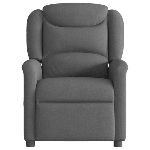 Poltrona de massagens reclinável - Poltrona relax tecido cinzento-escuro