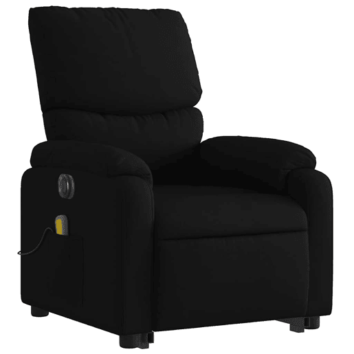 Poltrona elétrica elevatória massagens - Poltrona relax tecido preto