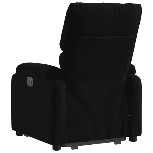 Poltrona elétrica elevatória massagens - Poltrona relax tecido preto