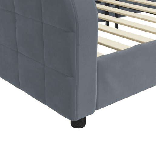 Sofá-cama, Sofá conversível 80x200 cm veludo cinzento-escuro Sofá-cama, Sofá conversível 80x200 cm veludo cinzento-escuro