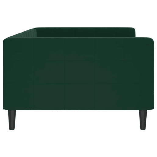 Sofá-cama, Sofá conversível 100x200 cm veludo verde-escuro