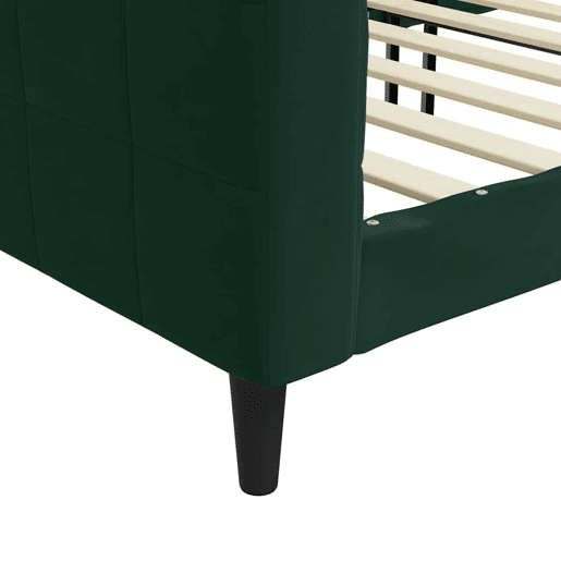 Sofá-cama, Sofá conversível 100x200 cm veludo verde-escuro